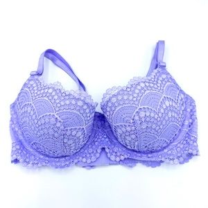 Victoria's Secret Dream Angels Purple Lace Lined Balconet Bra